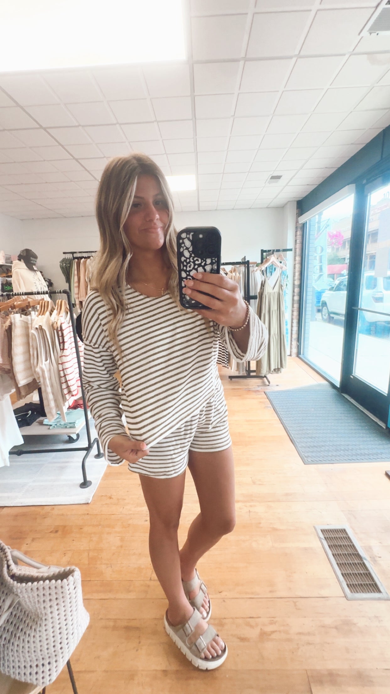 Hometown Textured Stripe Hoodie