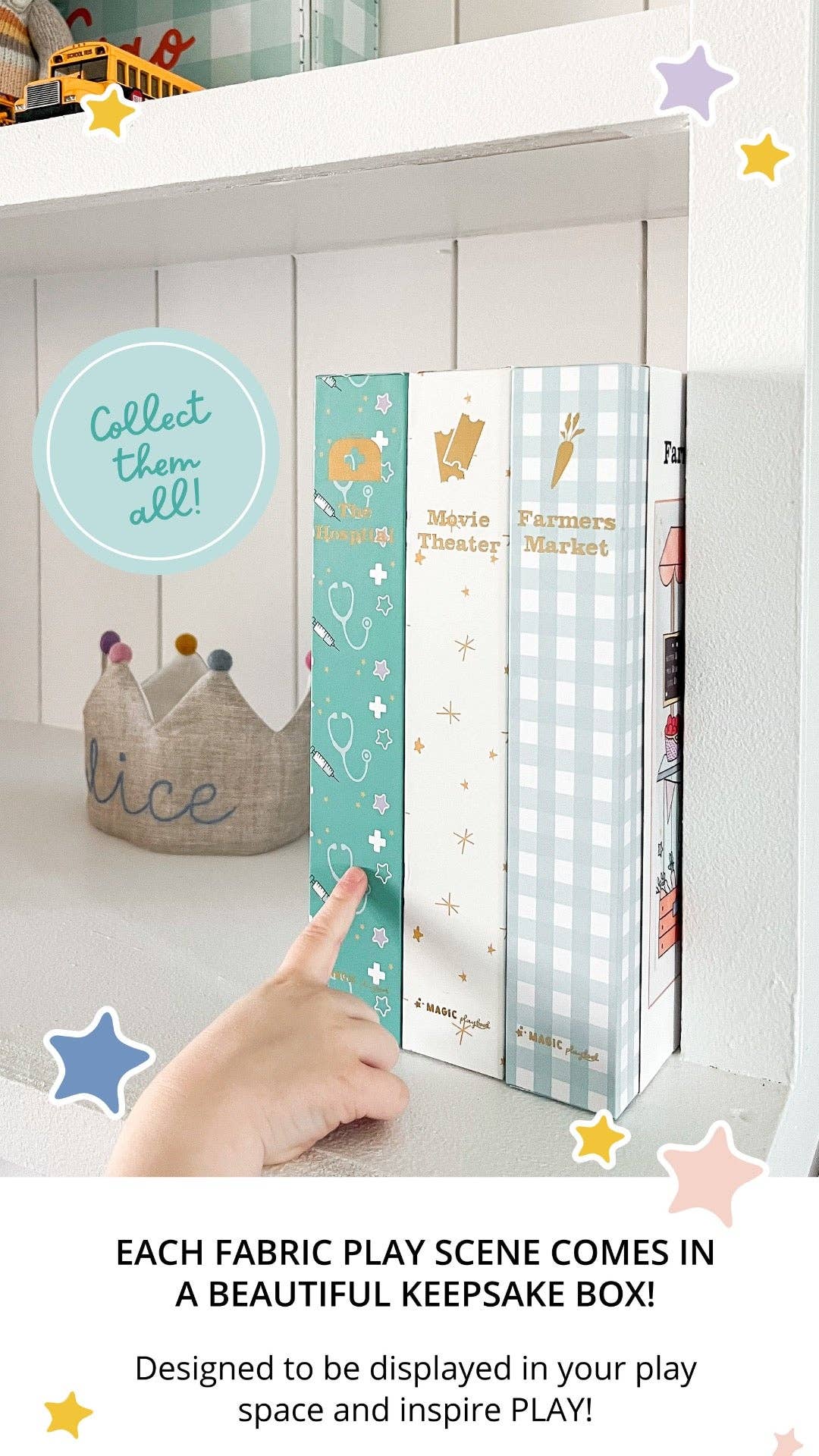 Farmer's Market Fabric Play Scene Imaginative Role-Play Toy