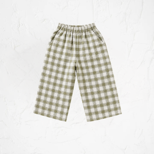 Gingham Pant – Olive