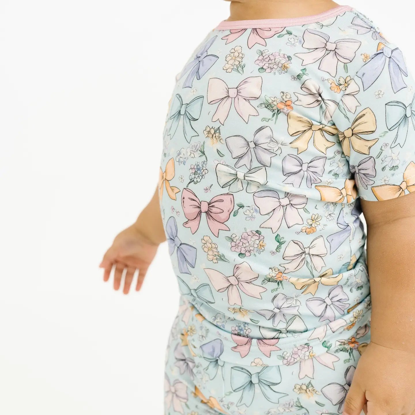 Spring Bows Bamboo Shorts Set