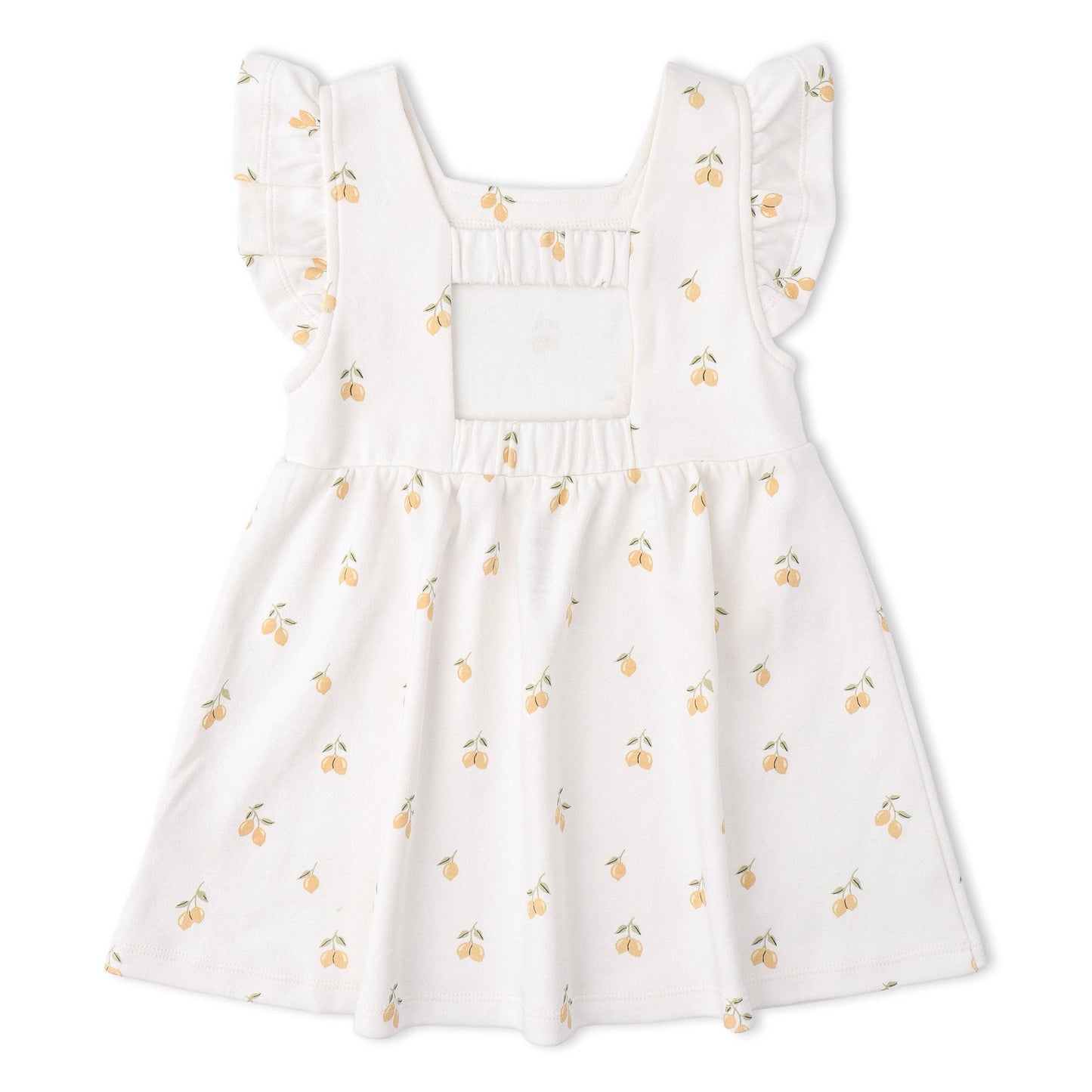 Organic Cutout Back Dress - Lemons