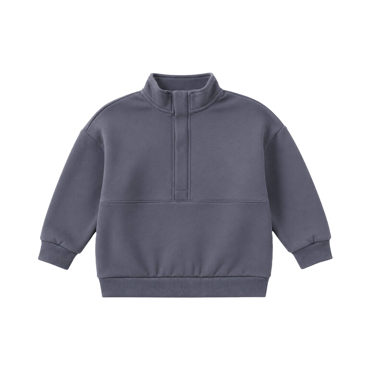 Jae Fleece Blocked Half Zip Pullover - Steel