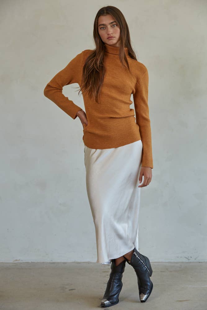 Knit Sweater Turtle Neck- Camel