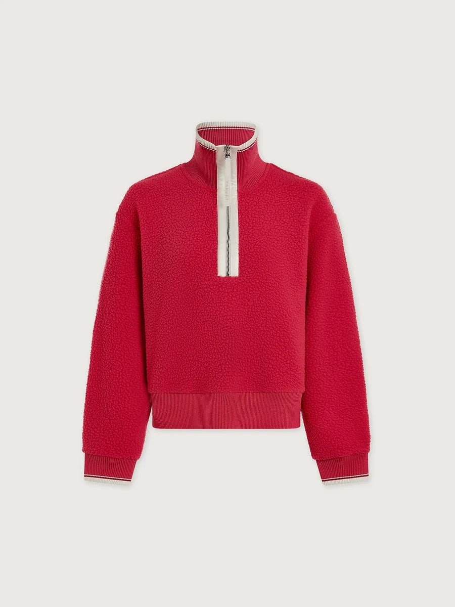 Anika Half-Zip Fleece- Pink Begonia