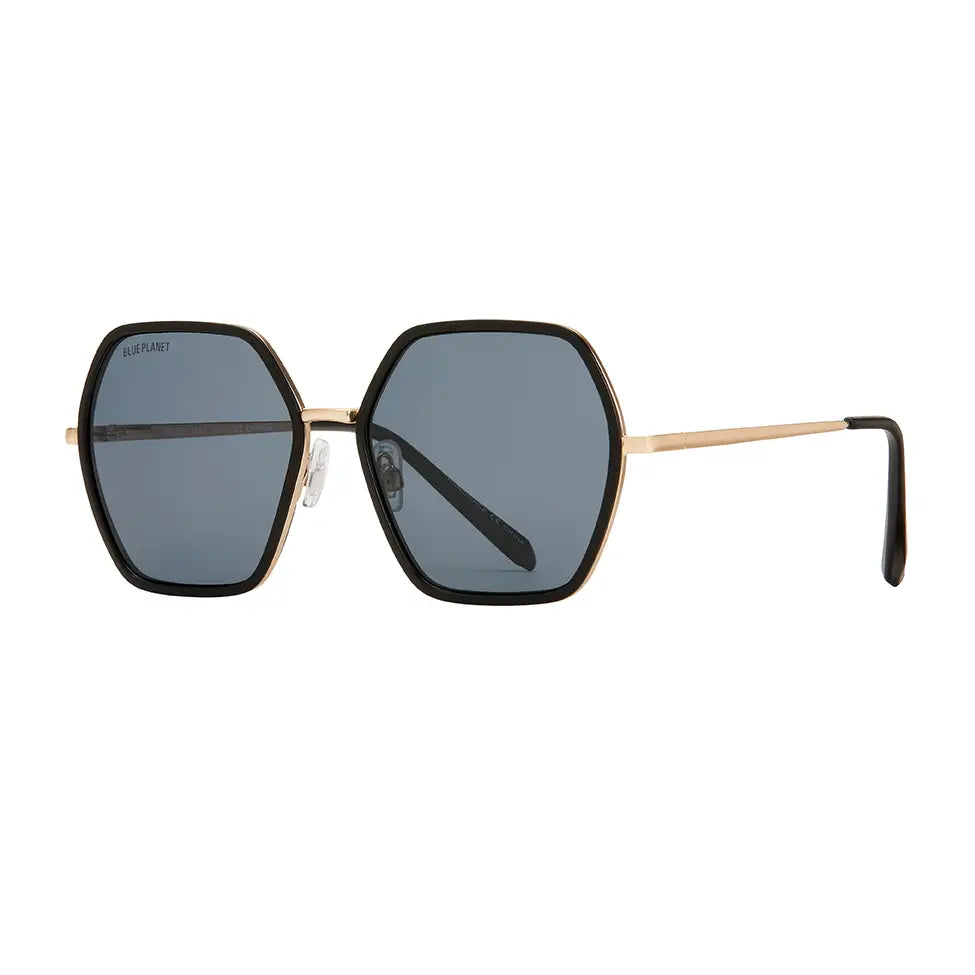 Addyson- Matte Onyx/Gold / Smoke Polarized Lens - Lulie