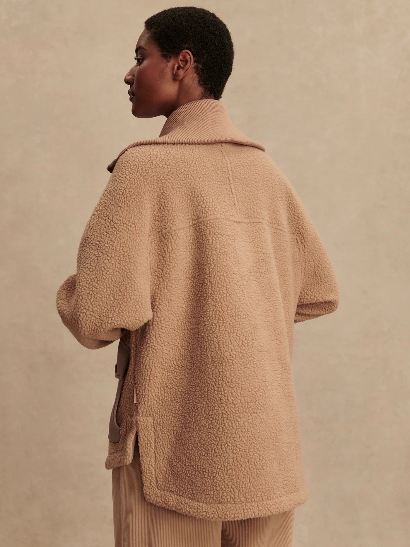 Eleanor Patch Pocket Fleece- Chanterelle