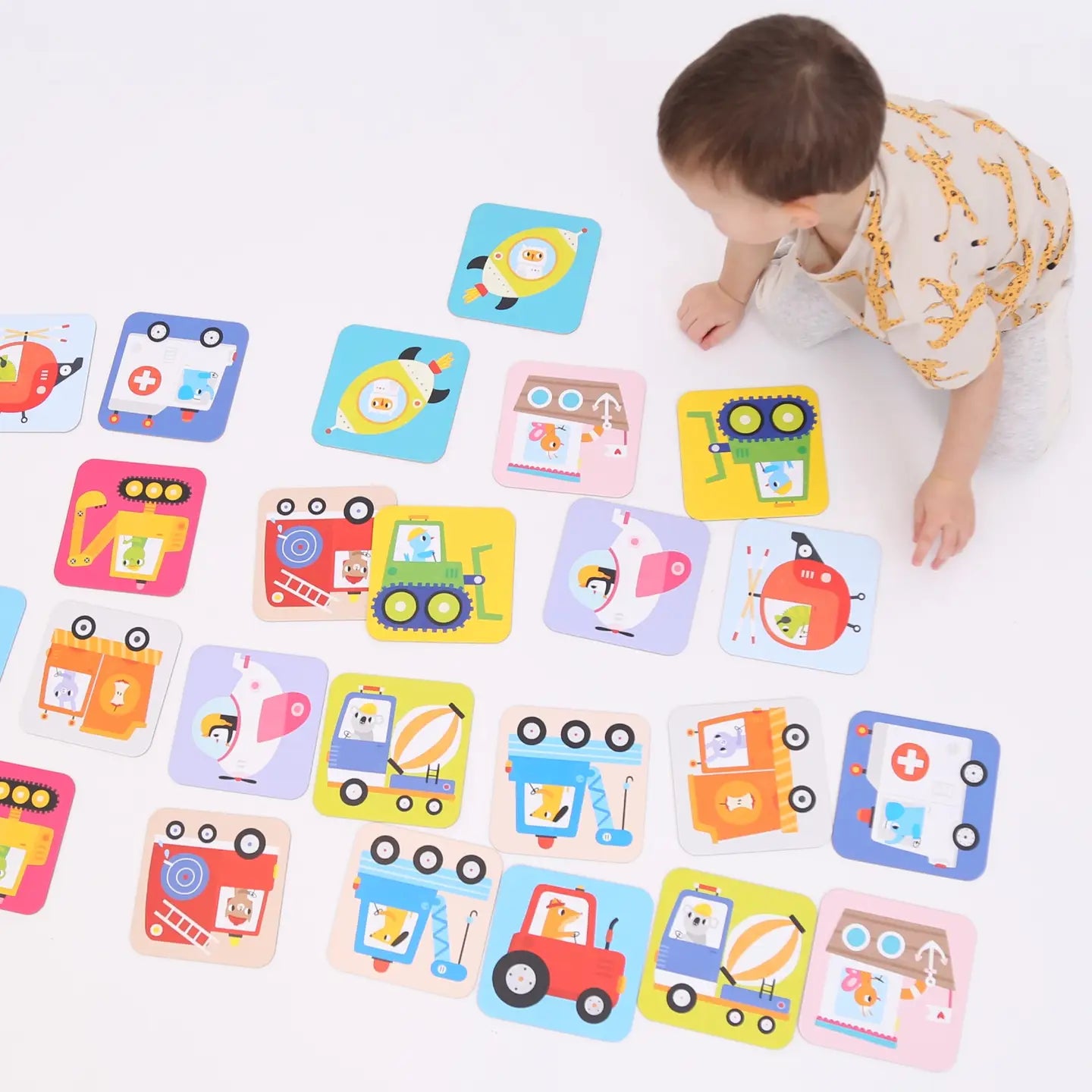 Super Size Memory Floor Game- Vehicles