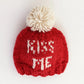 Kiss Me Valentine Knit Beanie Hat - Lulie