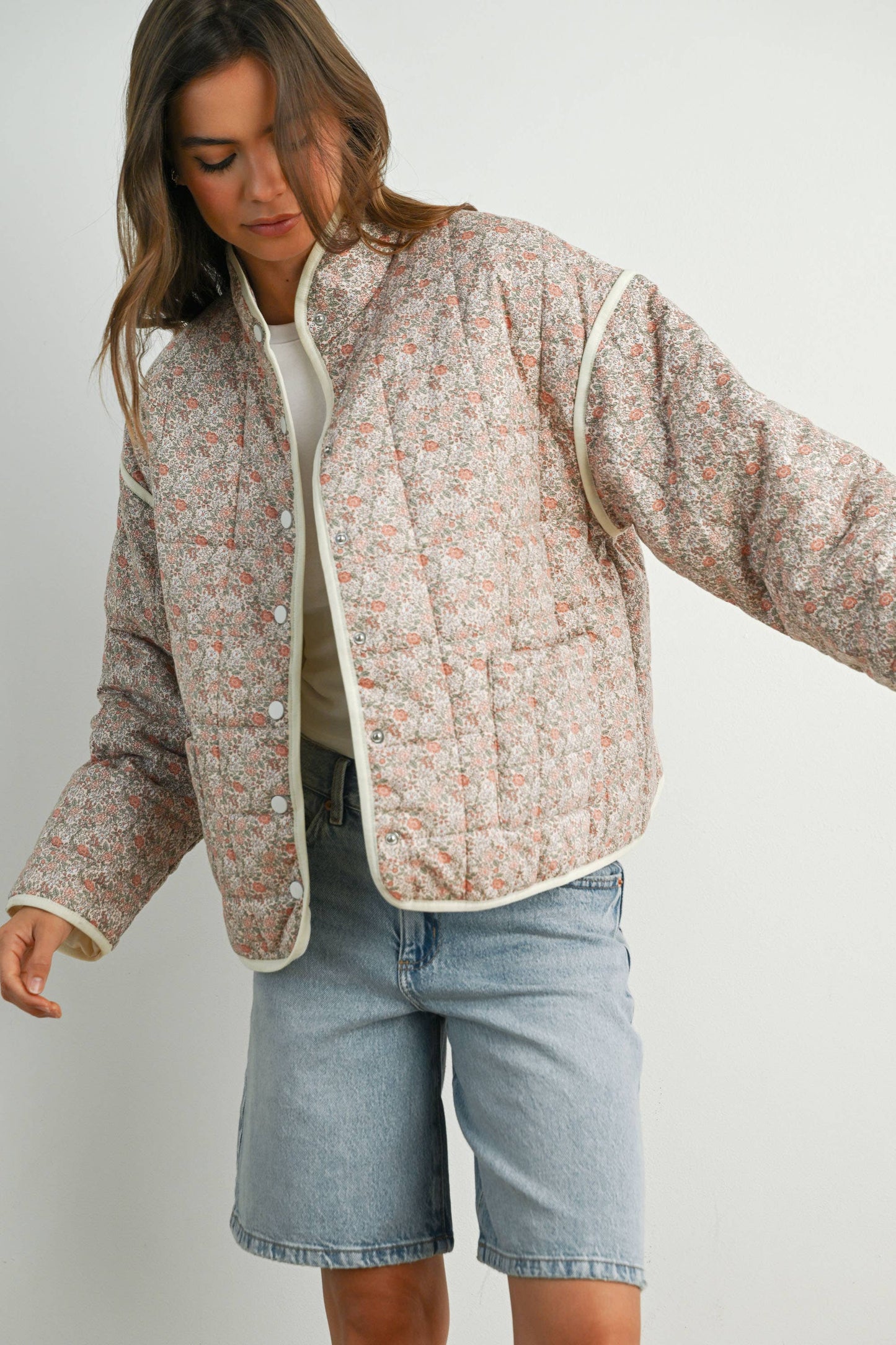 Quilted Jacket- Boho Print
