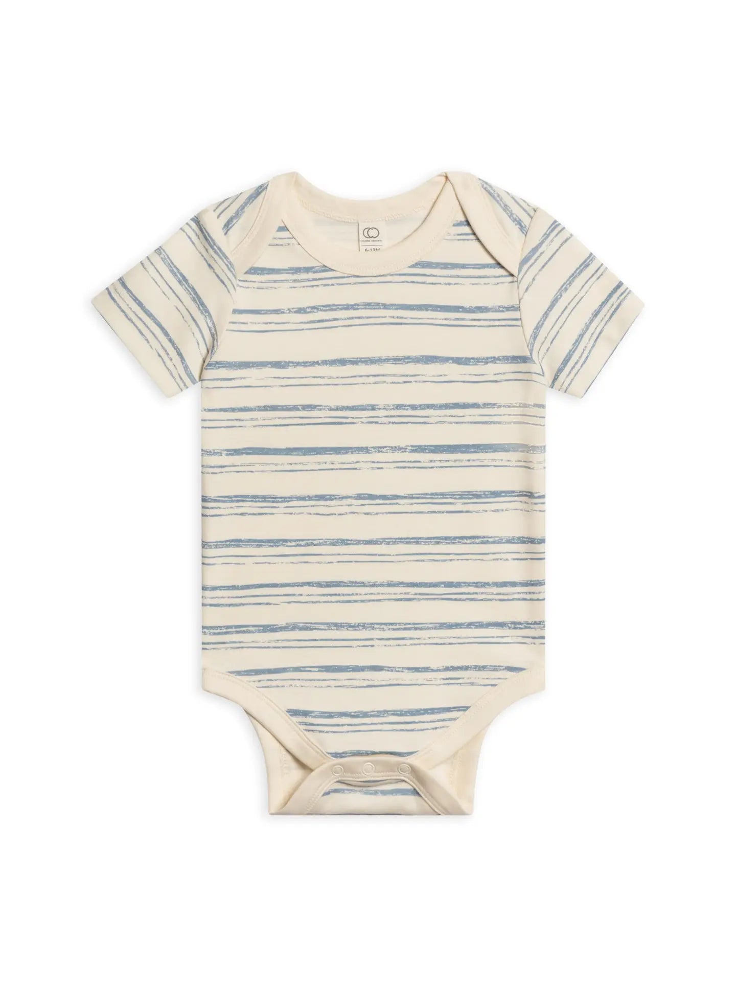 Organic Baby Afton Bodysuit - Wave Stripe/Rain