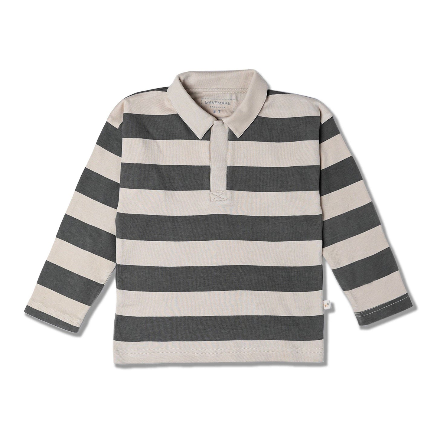 Organic Long Sleeve Polo - Bold Stripes