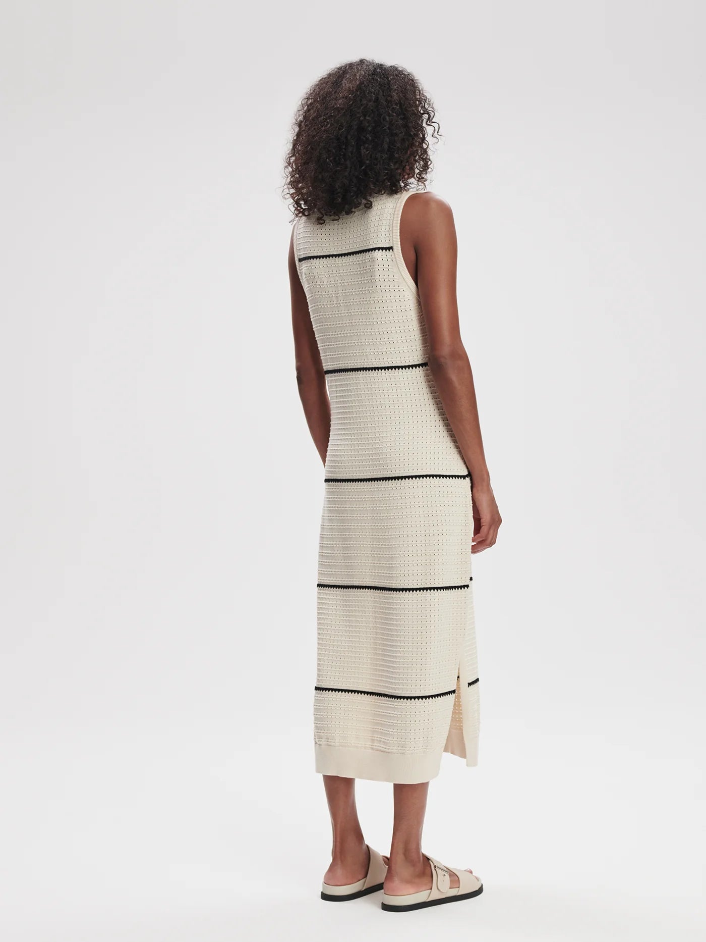 Scott Scoop Neck Midi Dress - Birch