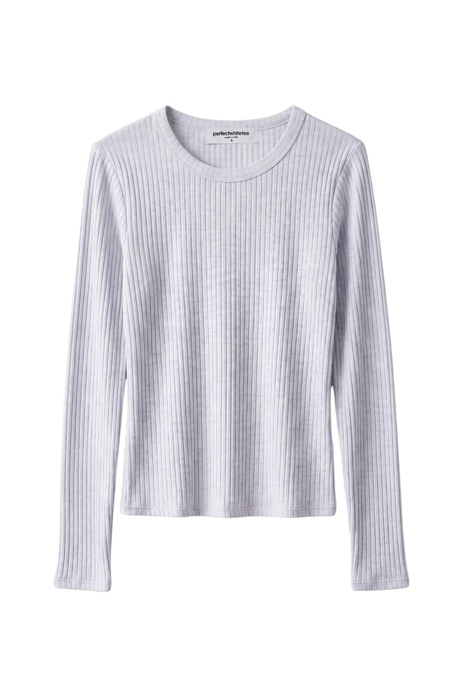 Flora Sweater Rib Long Sleeve- Heather Grey