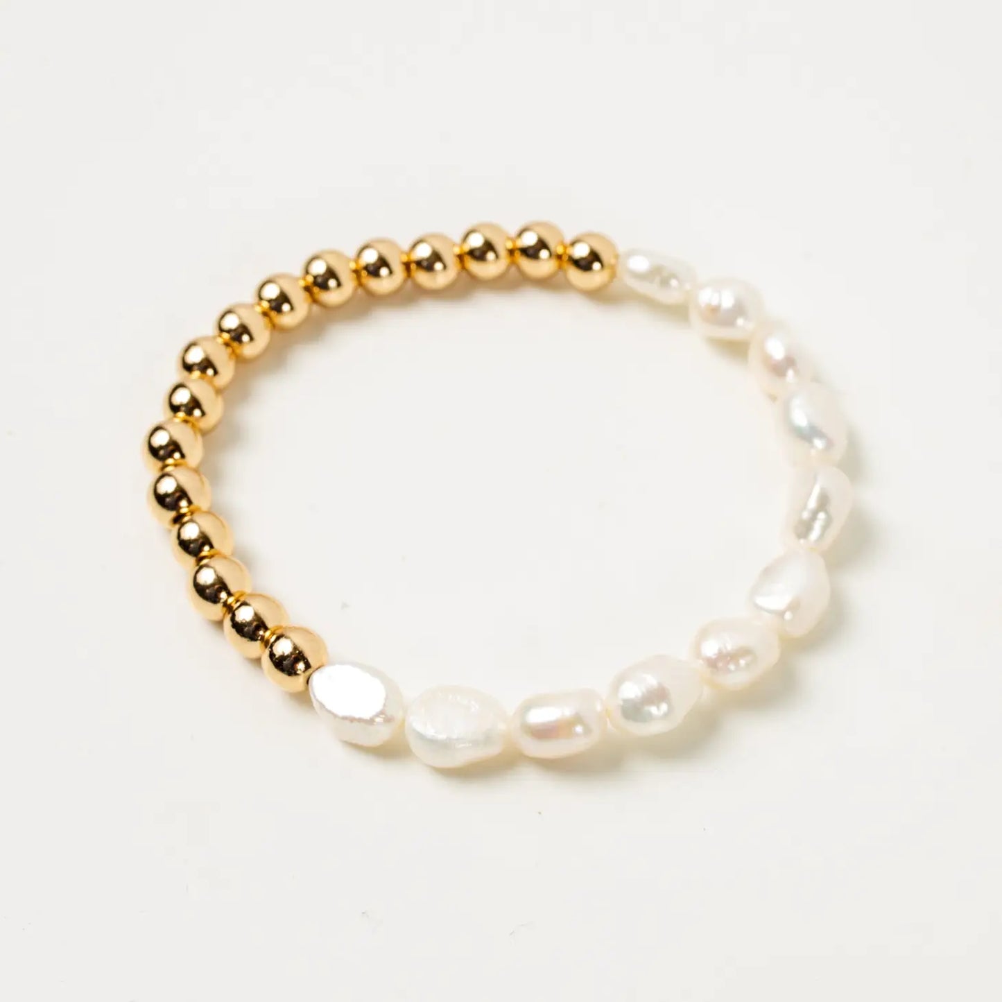 Salty Fresh Water Pearl Stretchy Bracelet
