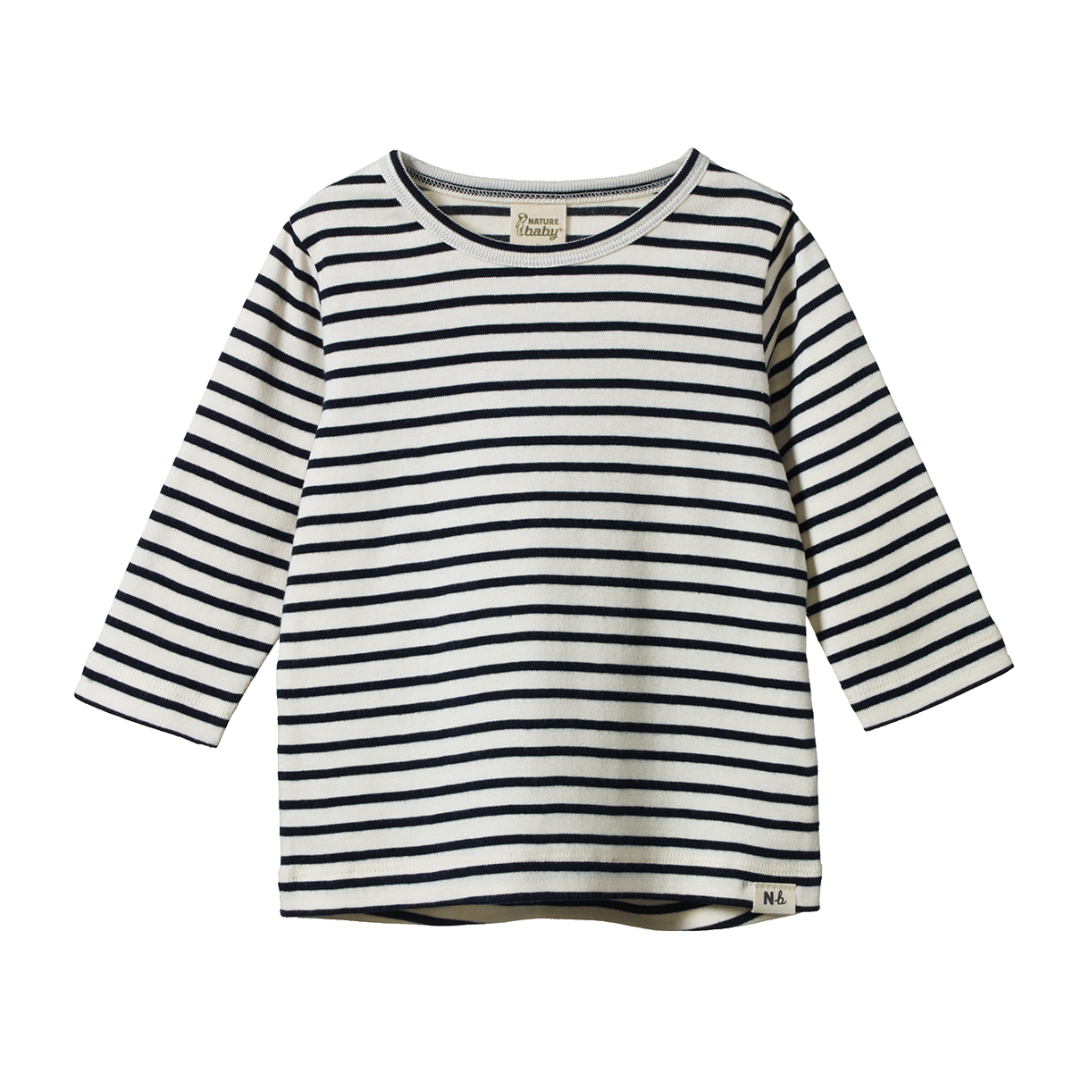 Long Sleeve River Tee- Navy Stripe