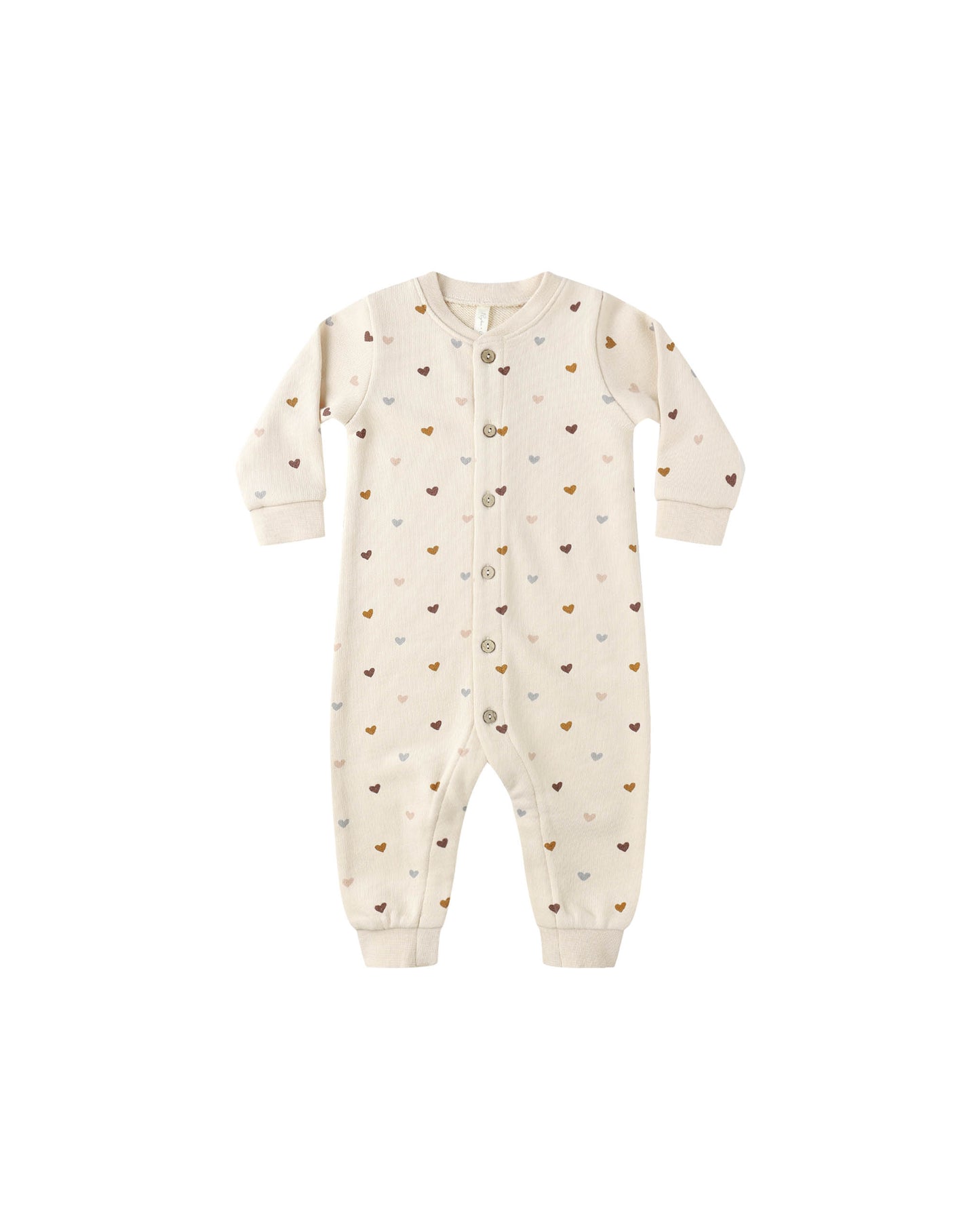 Button Down Jumpsuit- Hearts