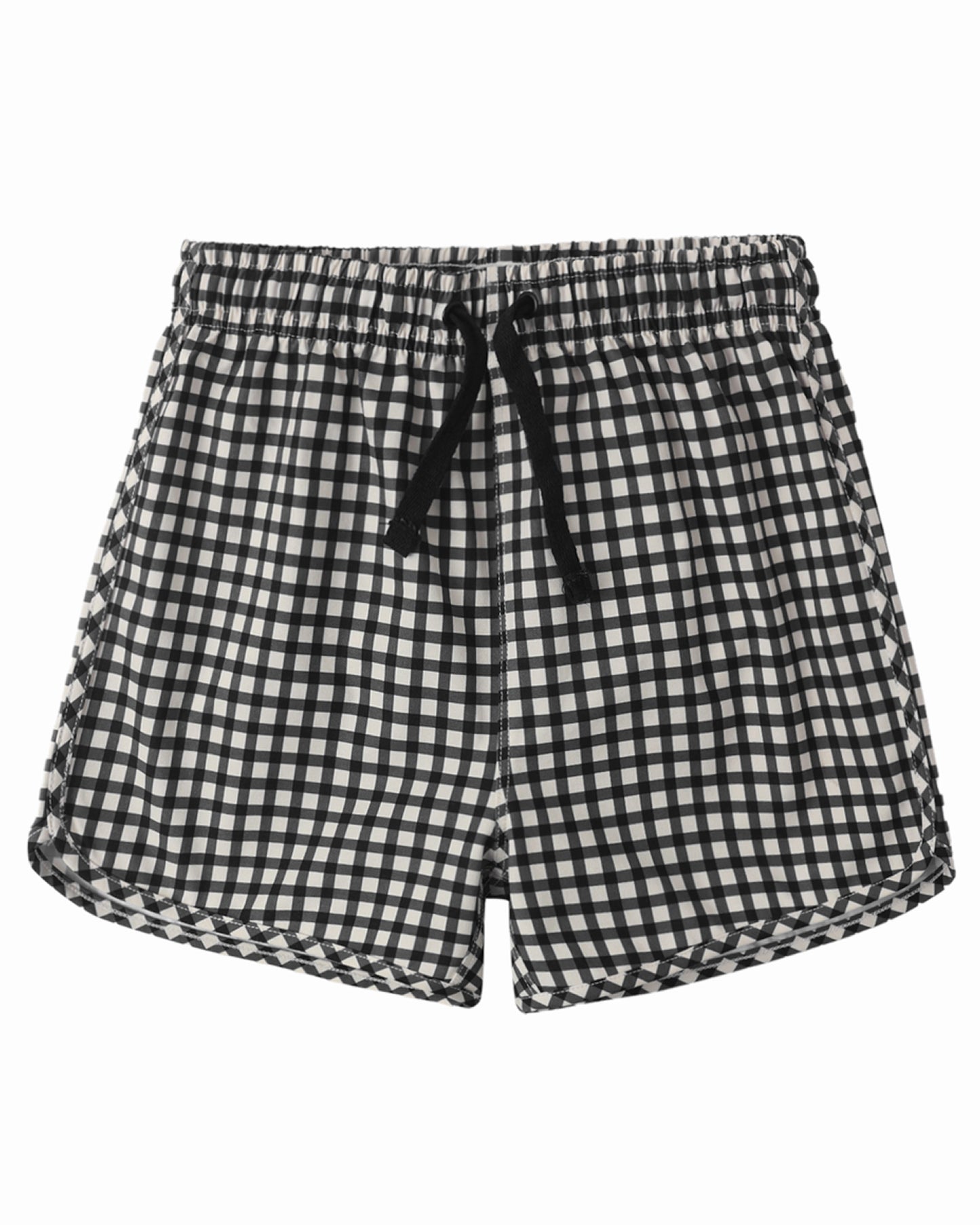 Swim Trunk- Black Gingham