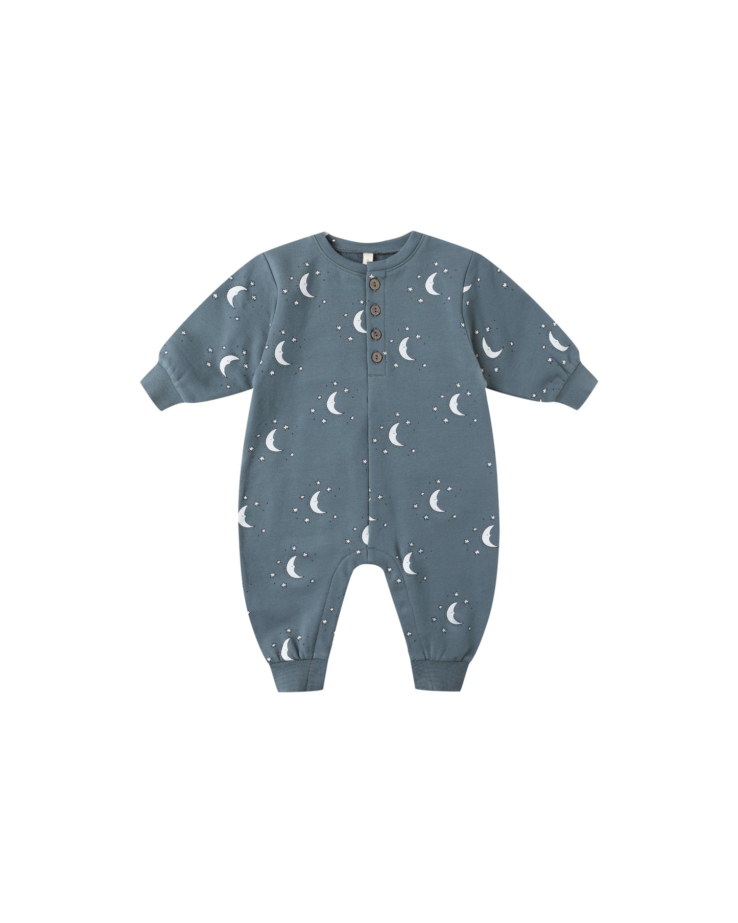 Relaxed Fleece Jumpsuit- Silver Moons