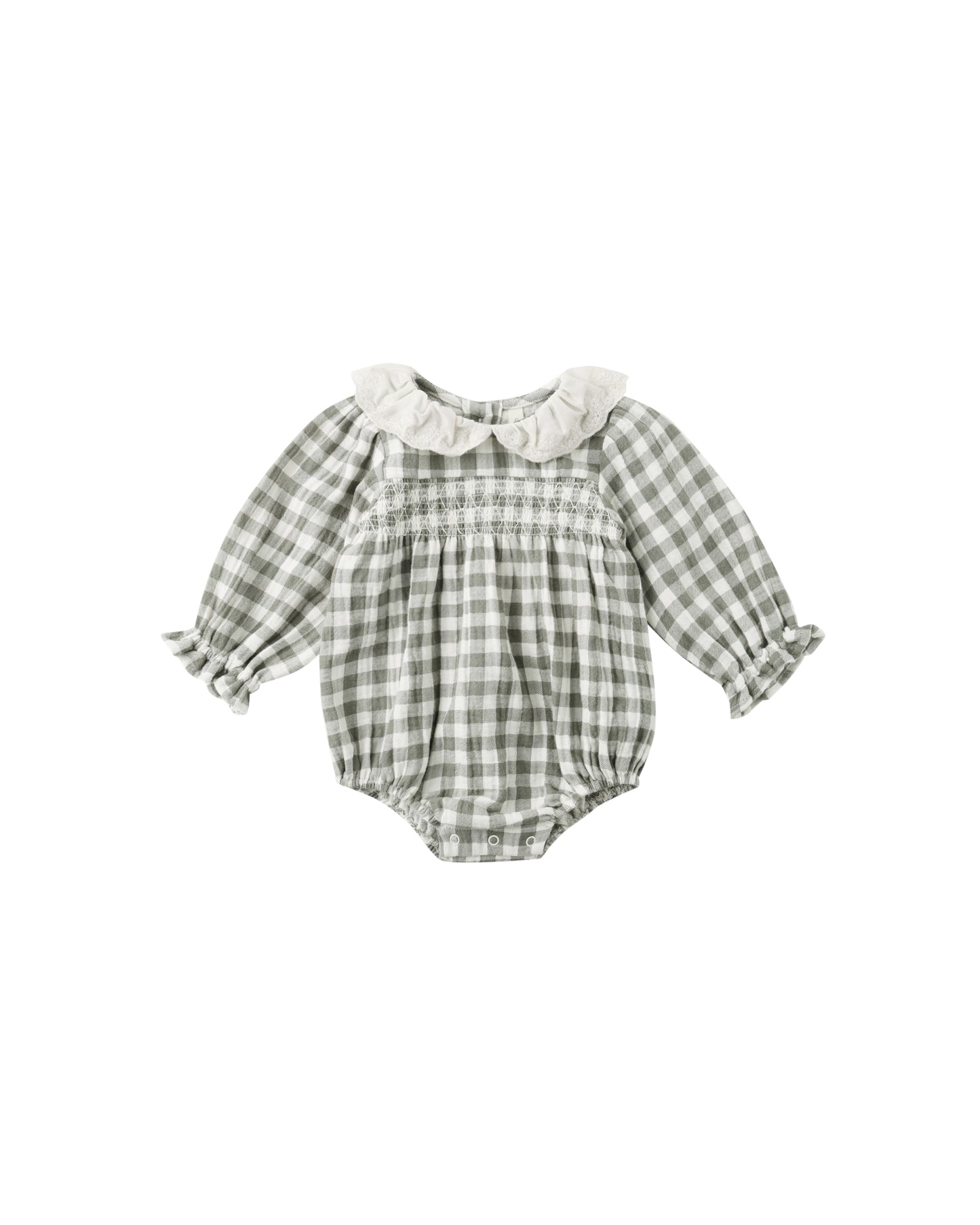 Callie Romper- Forest Check