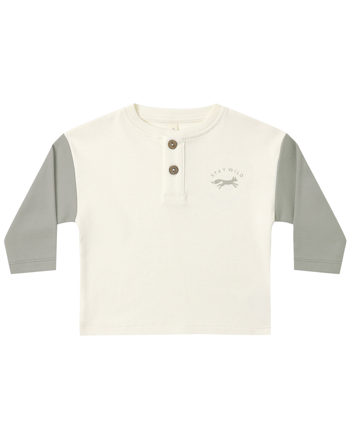 Long Sleeve Henley- Laurel