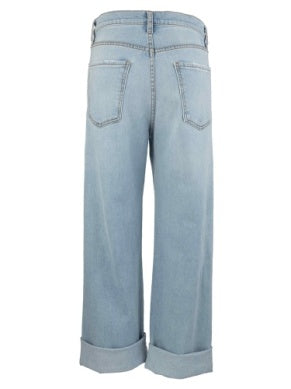 Gwen High Rise Wide Leg Roll Up