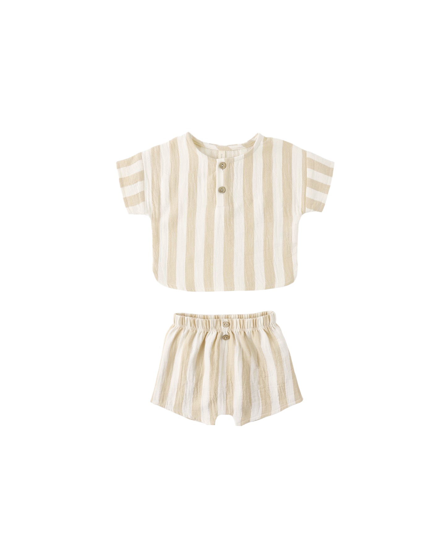 Woven Boxy Top + Short Set- Summer Stripe