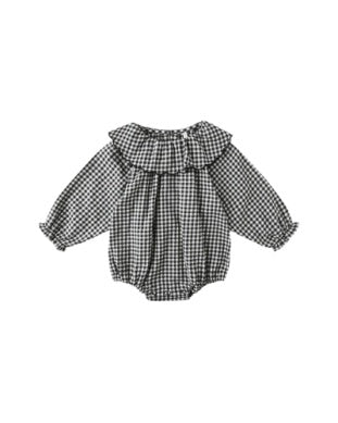 Colette Romper- Black Gingham