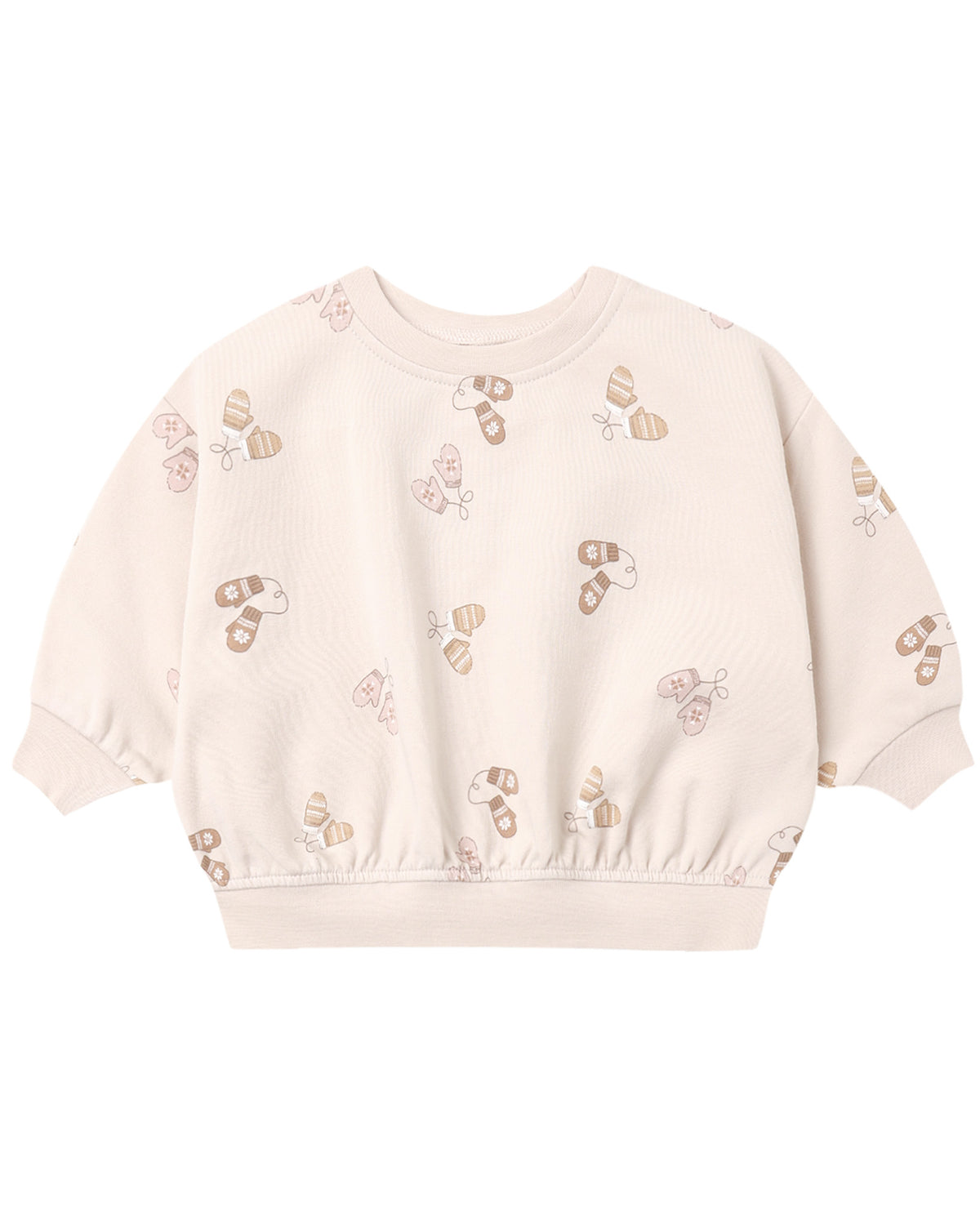 Ruffle Fleece Sweatshirt- Mittens