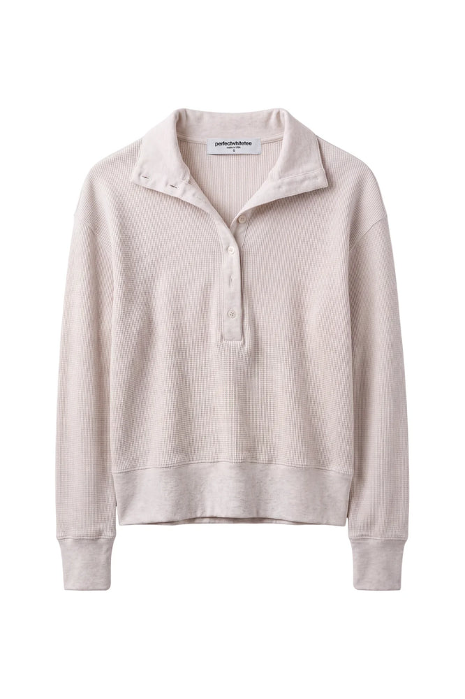 Zia Waffle Knit Popover- Oatmeal