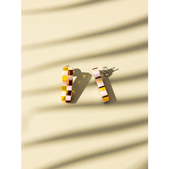 Ivy Studs - Checkered - Lulie
