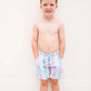 Boy Swim Shorts in Watercolor Stripe - Lulie