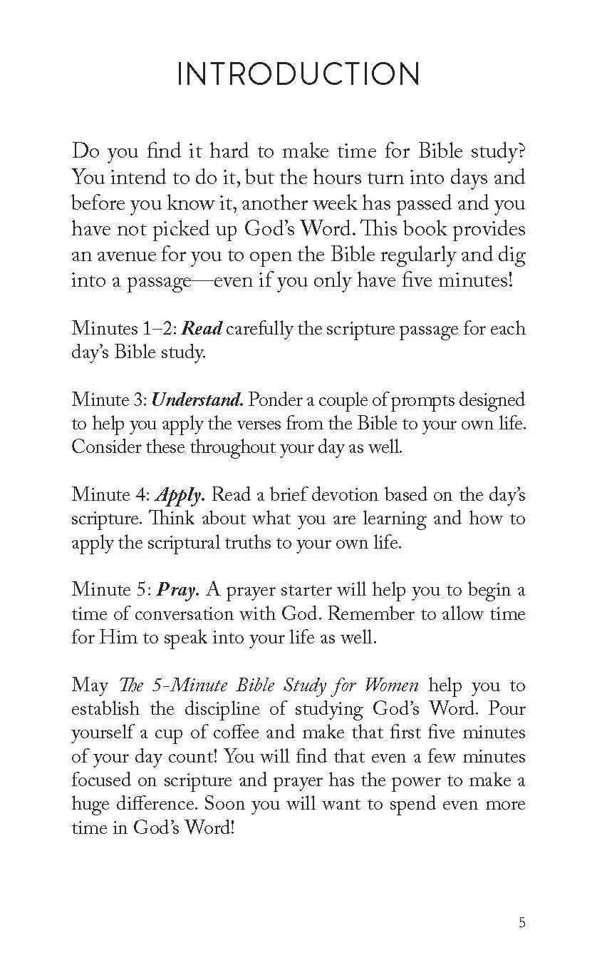 The 5-Minute Bible Study for Women