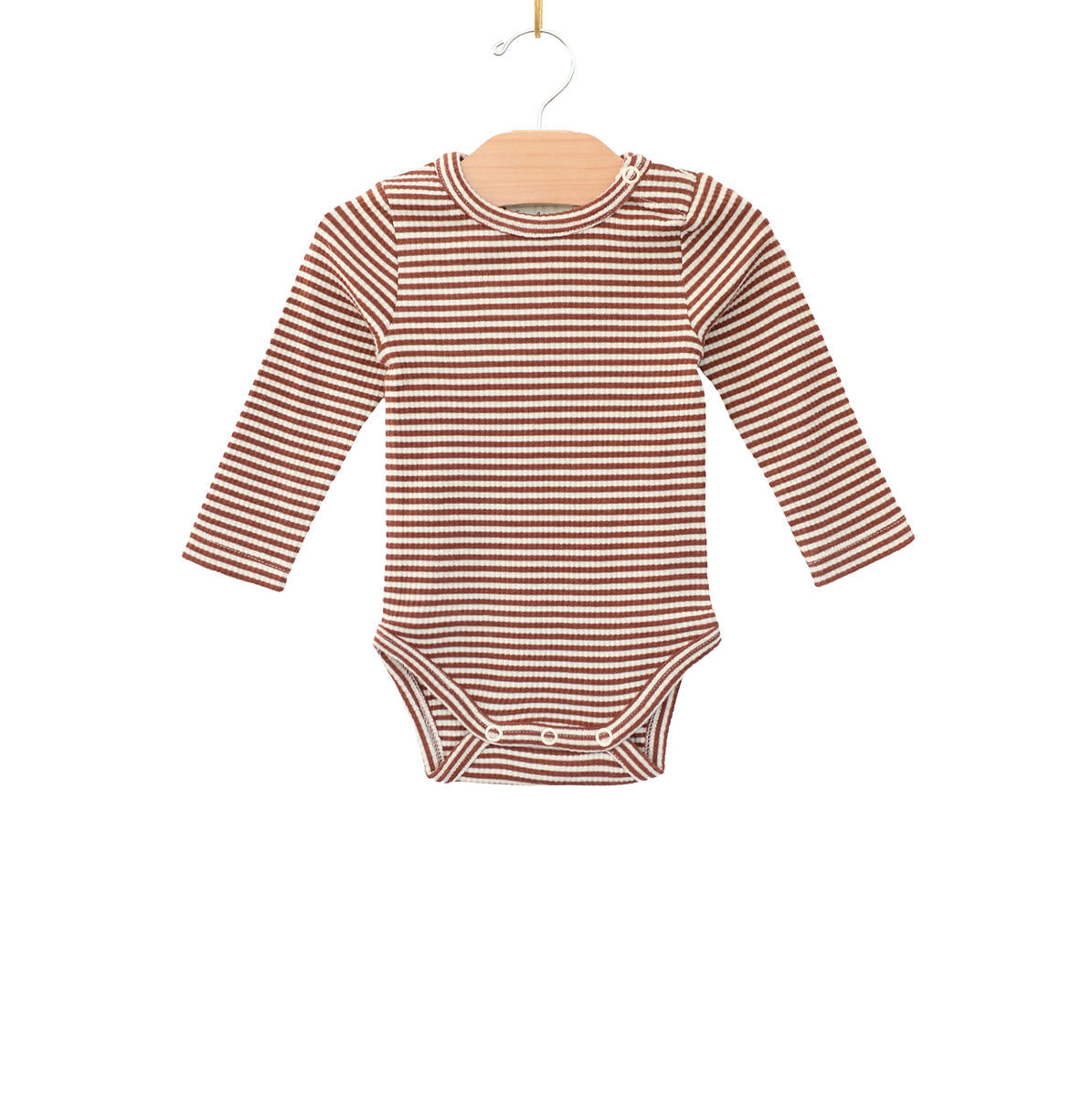 Organic Bodysuit- Rust Stripe - Lulie