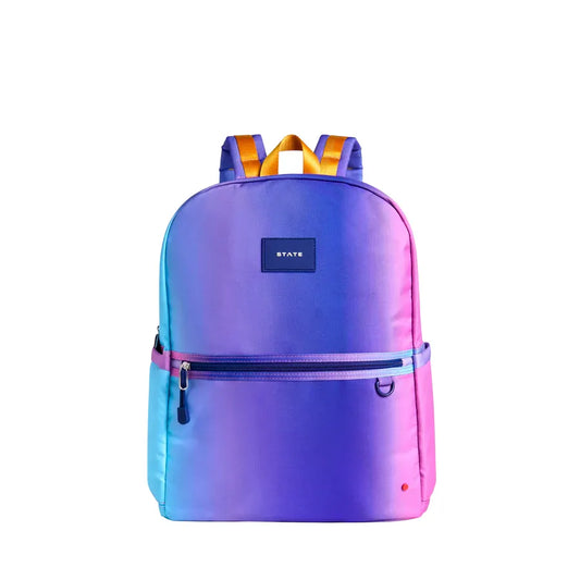 Kane Double Pocket Backpack- Blue Pink Gradient
