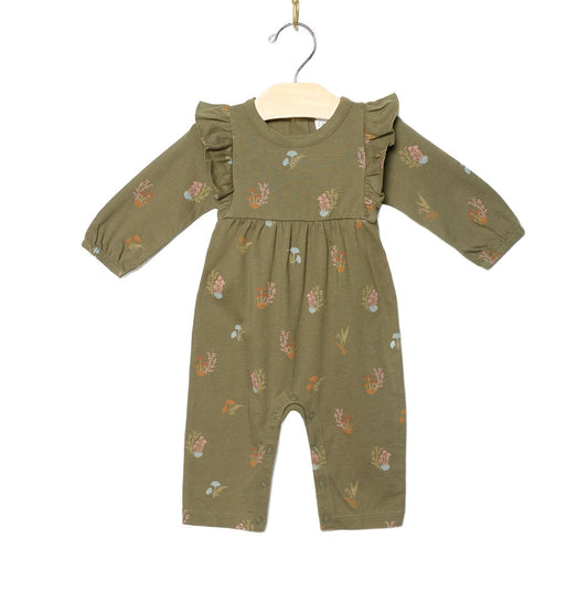 Frill Collar Romper- Lichen Mushrooms