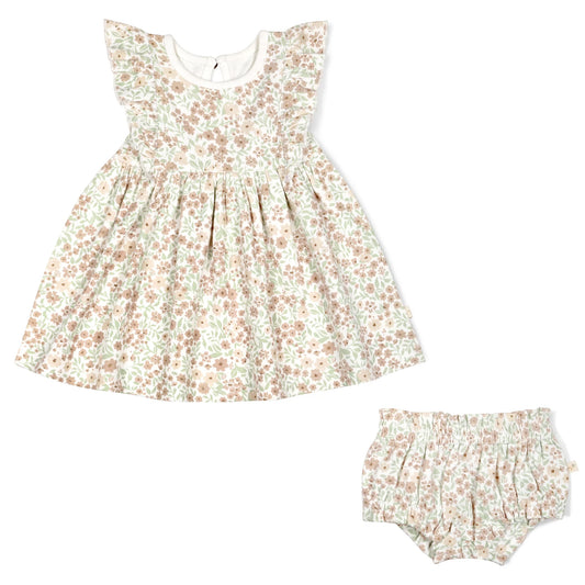 Organic Flutter Dress - Summer Floral - Lulie