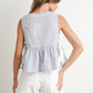 Sky Meadow Peplum Top