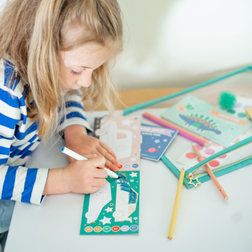 Set of 3 Blue Kids’ Activity Books - Travel & On-the-Go Fun