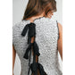 Ruched Ribbon-Back Blouse