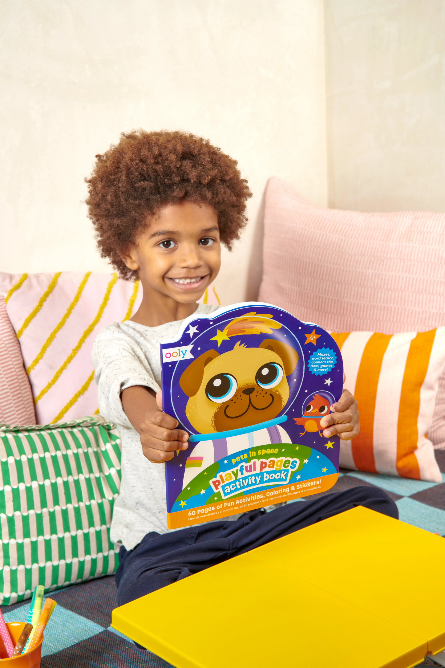 Playful Pages: Activity Book - Pets in Space (60 Pages)