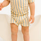 Vintage Stripe Bamboo Shorts Set