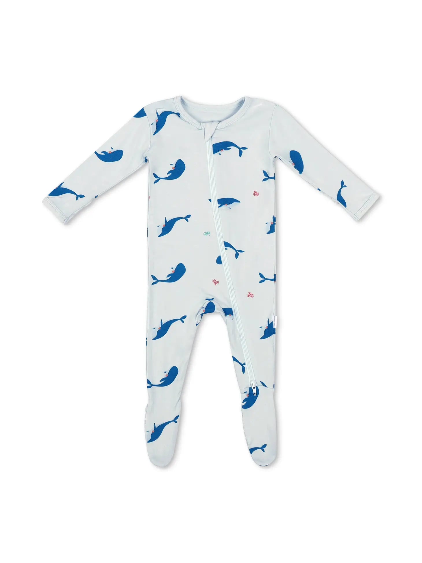 Whale Zippered Footie - Lulie