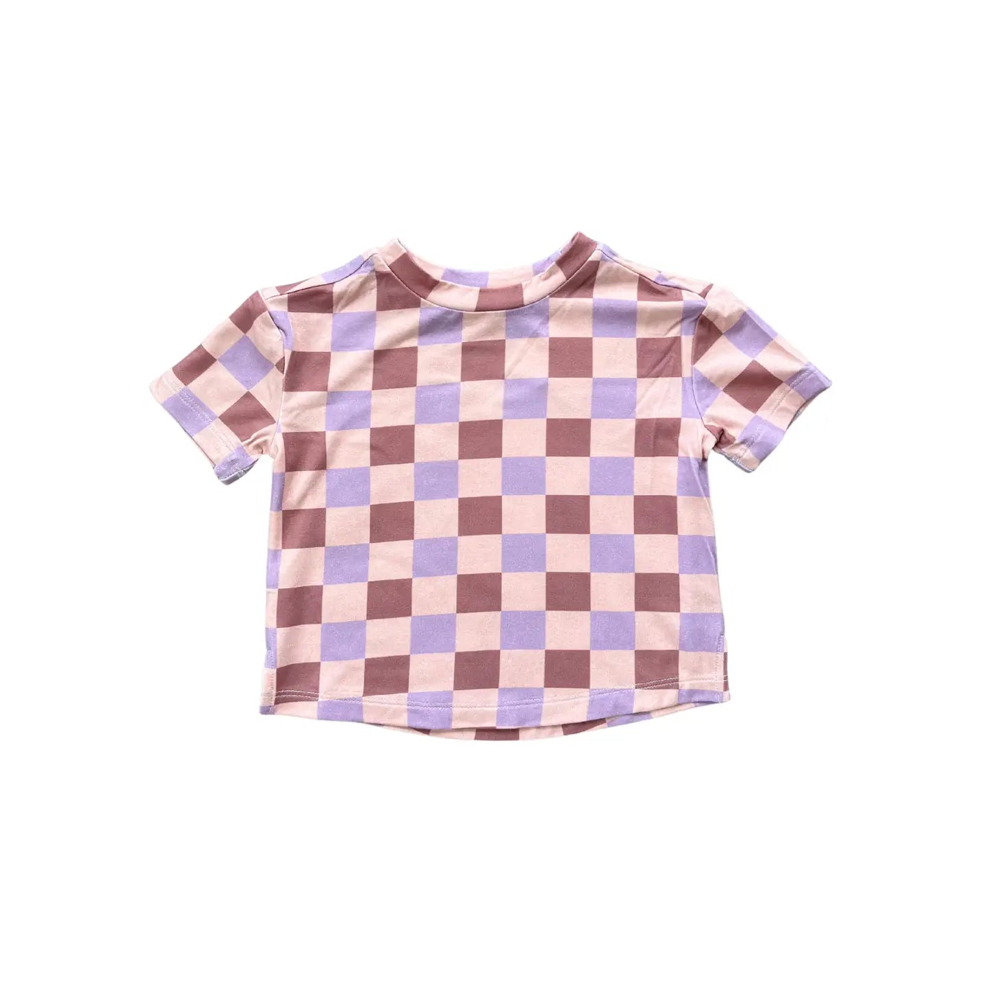 Girl's Boxy Tee- Checker