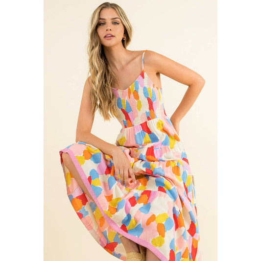 Smocked Multicolor Dress