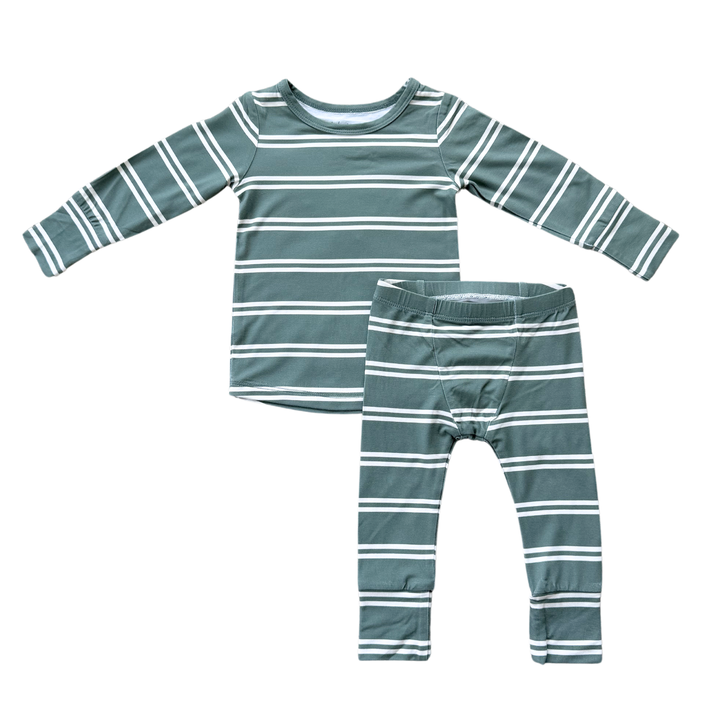 Bamboo Two Piece Set- Pine Stripe