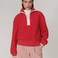 Anika Half-Zip Fleece- Pink Begonia