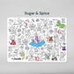 Sugar & Spice Reusable Color-In Activity Mat