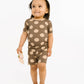 Neutral Smileys Bamboo Shorts Set