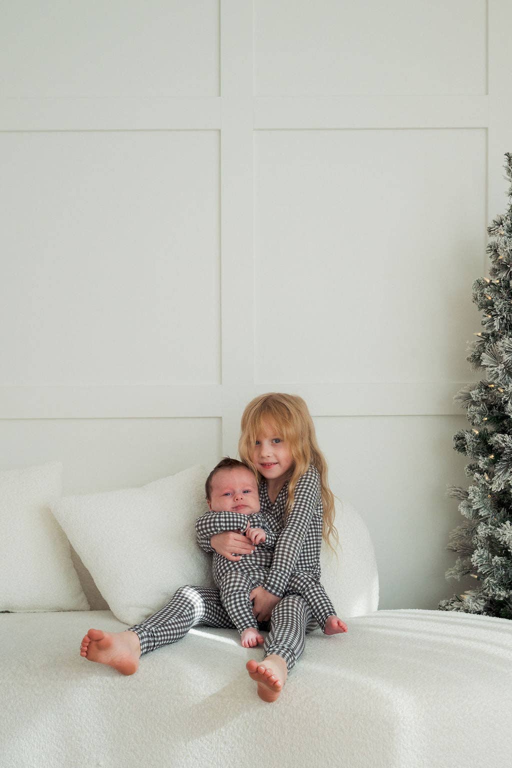 Bamboo Zip Pajamas- Green Gingham