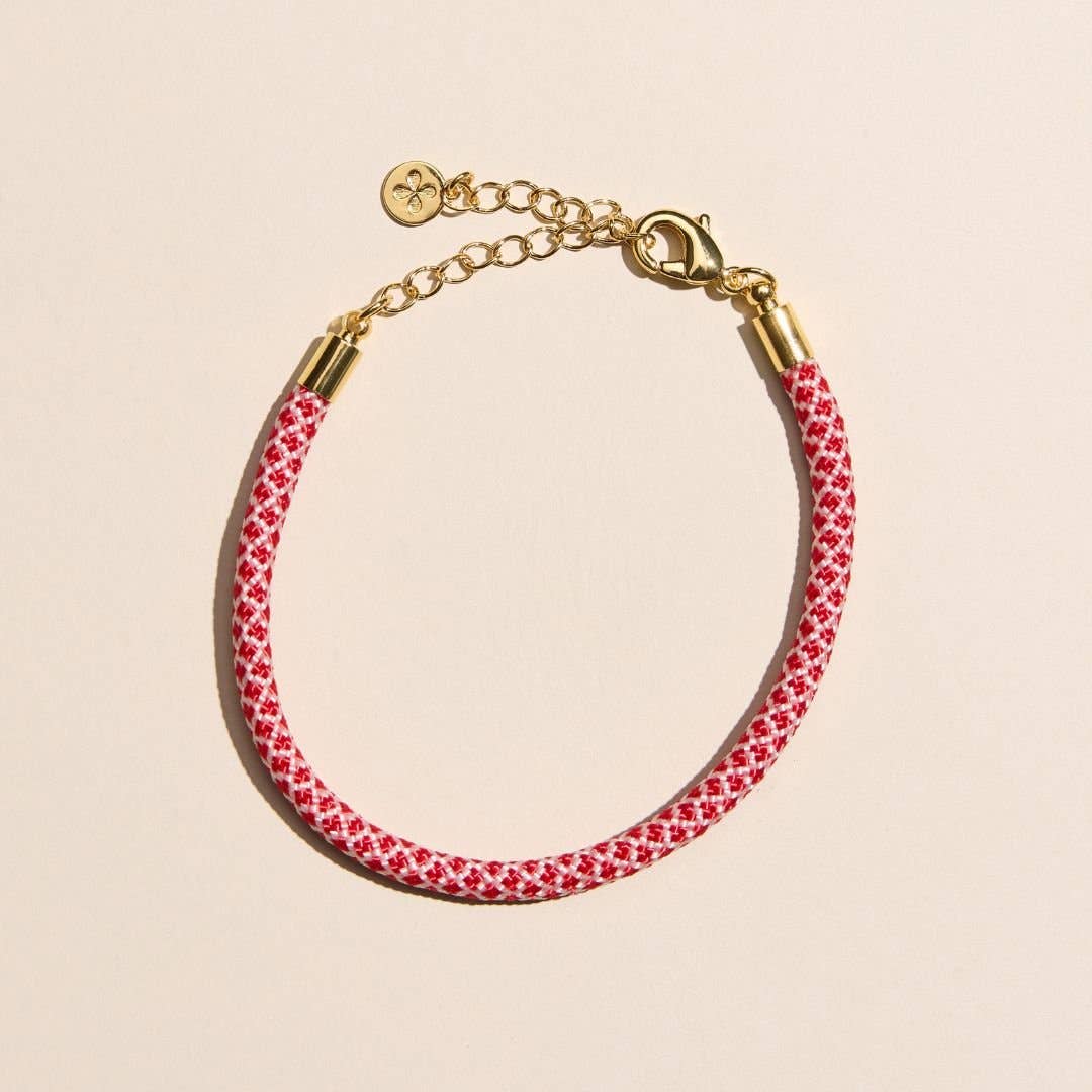 Red & White Minimalist Paracord Bracelet